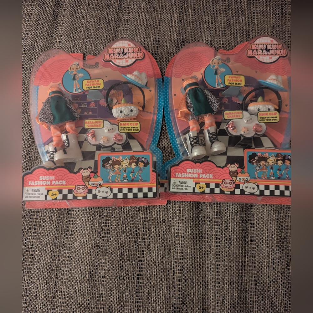2 Kuu Kuu Harajuku Doll Outfit Sushi Fashion Pack NEW Mattel Kawaii